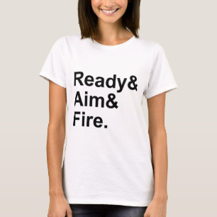 Camiseta Listo Apuntar Fuego Direcciones de Tiro Militar