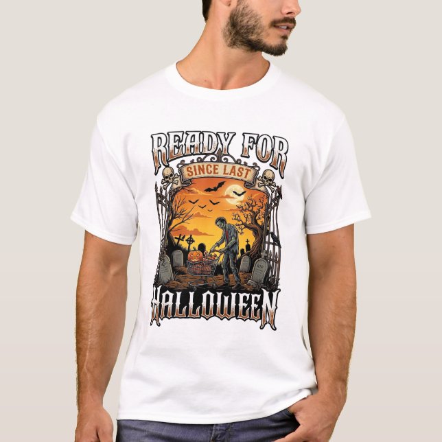 Camiseta Listo desde el último carrito de compras zombie de (Anverso)
