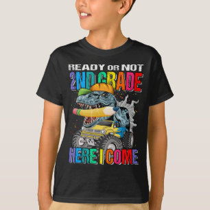 Camiseta Listo O No 2º Grado Aquí Vengo Monster Truck