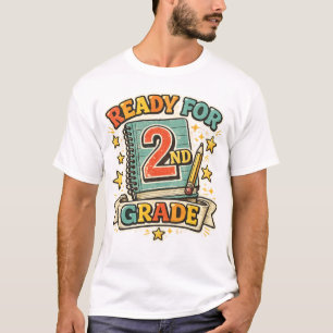 Camiseta Listo para 2do Grado Diseño Vintage de Regreso a l