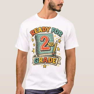 Camiseta Listo para 2do Grado Diseño Vintage de Regreso a l