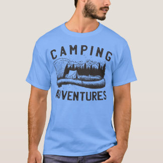 Camiseta Listo para acampar en la naturaleza amigo