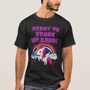 Camiseta Listo Para Aplastar 1º Grado. Dabbing Unicorn. Vol