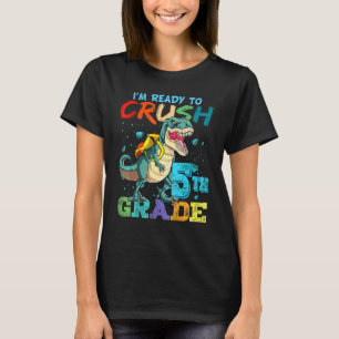Camiseta Listo Para Aplastar 5to Grado Dinosaurio Regreso a