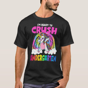 Camiseta Listo Para Aplastar A Kindergarten Dabbing Unicorn