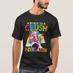 Camiseta Listo Para Aplastar A Kindergarten Dabbing Unicorn