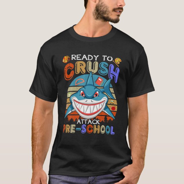 Camiseta Listo Para Aplastar A La Escuela Preescolar De Vue (Anverso)