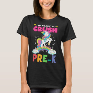 Camiseta Listo Para Aplastar A Pre K Cute Unicorn De Vuelta