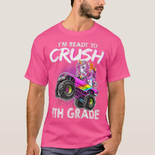 Camiseta Listo para aplastar a Unicornio rosa de noveno gra