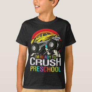 Camiseta Listo para aplastar camión de monstruo de escuela 