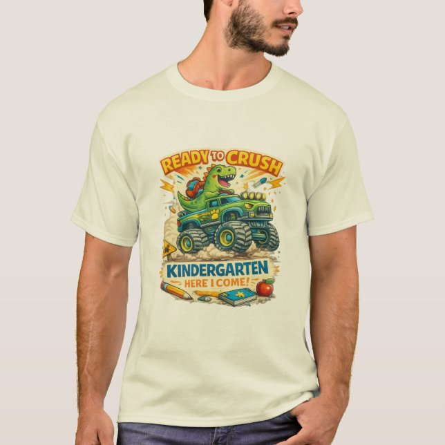 Camiseta Listo Para Aplastar Camión Dino De Kinder (Anverso)