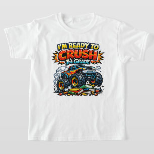 Camiseta Listo para Aplastar Camión Monstruo de 1er Grado