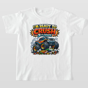 Camiseta Listo para Aplastar Camión Monstruo de 3er Grado