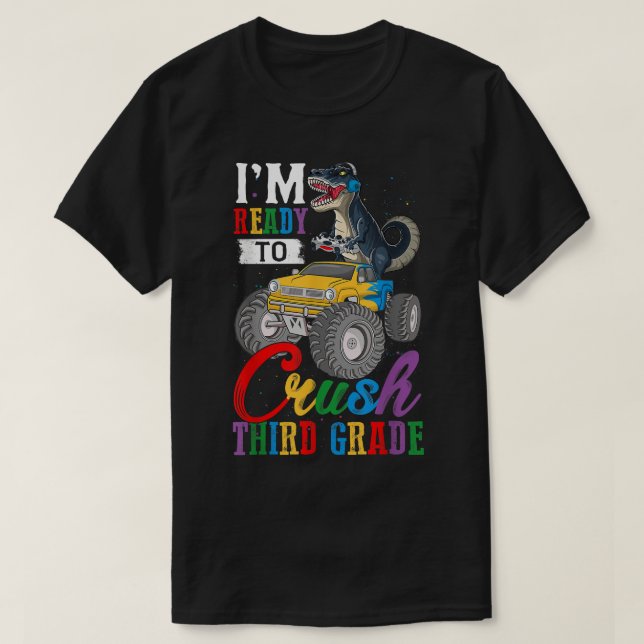 Camiseta Listo Para Aplastar El Camión Monstruo De 3er Grad (Diseño del anverso)