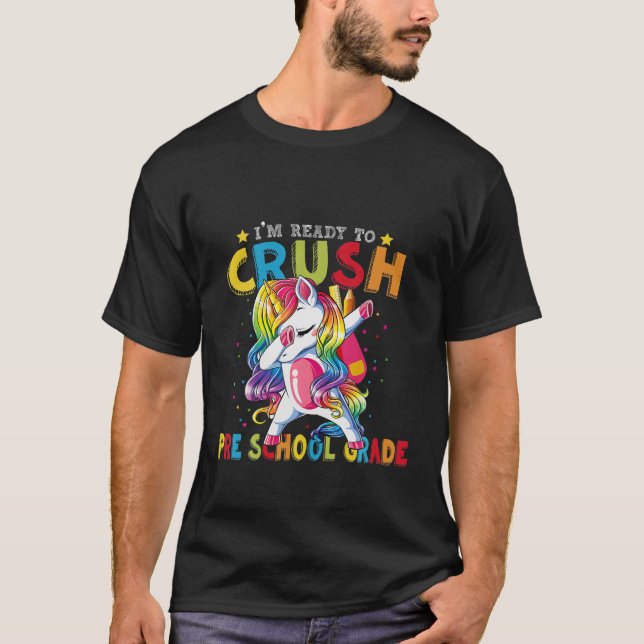 Camiseta Listo Para Aplastar El Grado Preescolar Dabbing Un (Anverso)