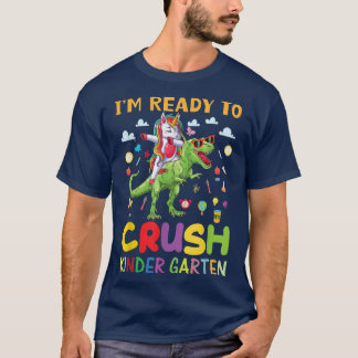 Camiseta Listo Para Aplastar El Jardín De Niños Unicornio D