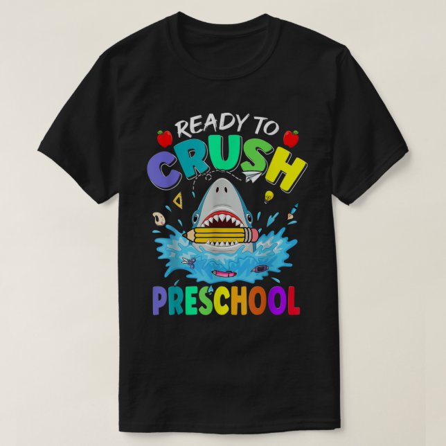 Camiseta Listo Para Aplastar El Primer Día De La Escuela De (Diseño del anverso)