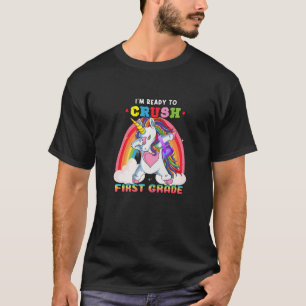 Camiseta Listo Para Aplastar El Primer Grado De Nuevo A Sch