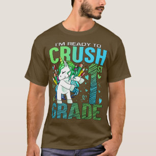 Camiseta Listo para aplastar el primer grado de vuelta a la