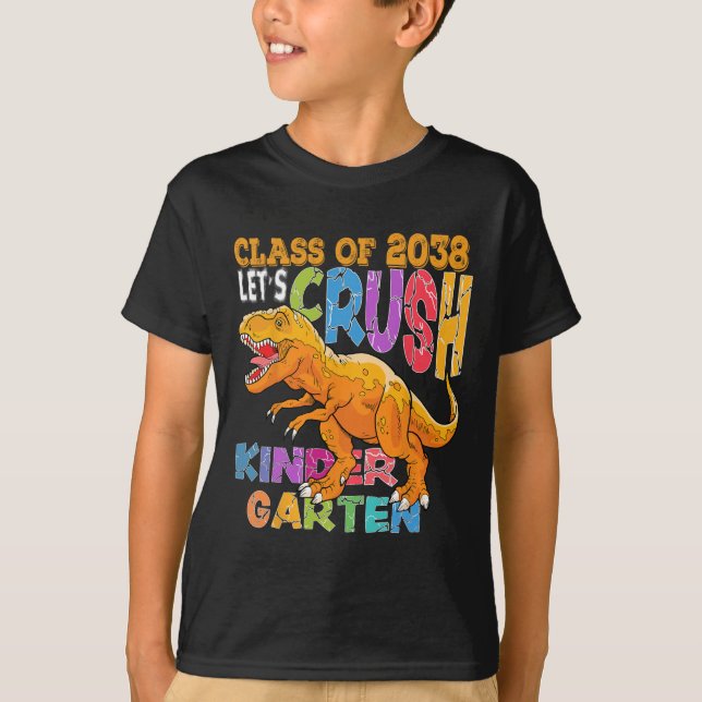 Camiseta Listo Para Aplastar Kinder 2038 Dinosaurio Ck Para (Anverso)