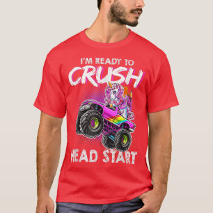 Camiseta Listo para aplastar la cabeza Comenzar a rosa unic