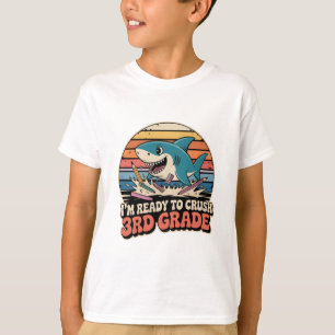 Camiseta Listo para aplastar la salpicadura de tiburón retr