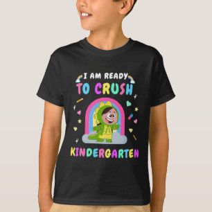 Camiseta Listo Para Aplastar Niña De Kindergarten Dinosauri