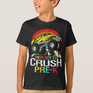 Camiseta Listo Para Aplastar Un Monstruo Escolar Prek