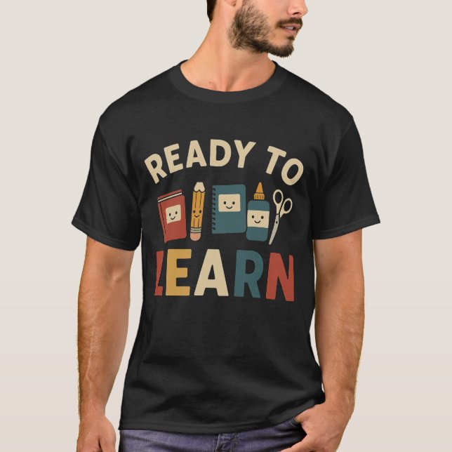 Camiseta Listo para aprender | De vuelta a la escuela (Anverso)