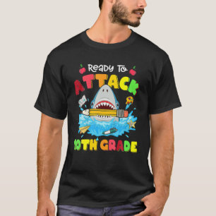 Camiseta Listo Para Atacar A Los Niños Amantes Del Tiburón 