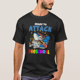 Camiseta Listo Para Atacar A Los Niños De Preescolar Tiburo