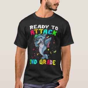 Camiseta Listo para atacar a tiburón de 2º grado de vuelta