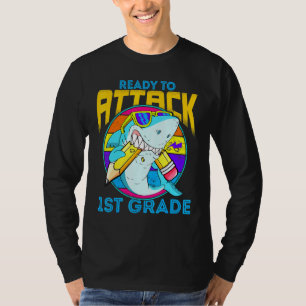 Camiseta Listo para atacar a tiburón de primer grado de vue