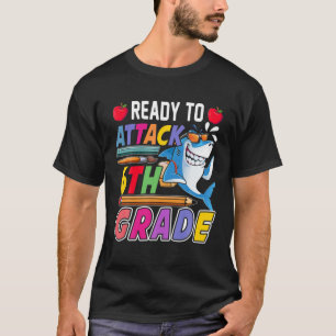 Camiseta Listo Para Atacar A Tiburón Tee De 6º Grado De Vue