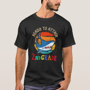 Camiseta Listo Para Atacar Al Tiburón De 2º Grado Primero A