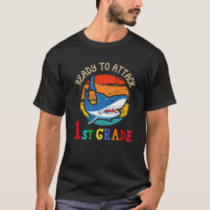 Camiseta Listo Para Atacar El Tiburón De Primer Grado Prime