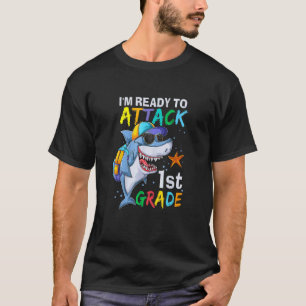 Camiseta Listo Para Atacar Tiburón De 1er Grado Regreso A L