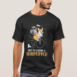 Camiseta Listo para Causar un Alboroto Perro Corgi Animal D