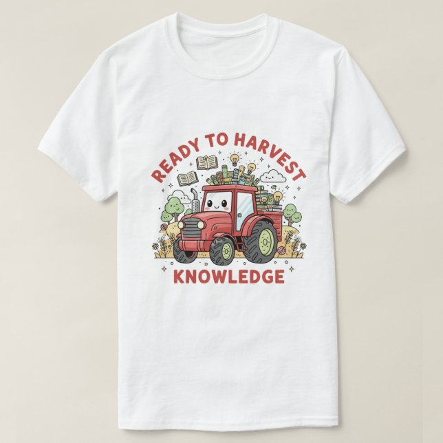 Camiseta Listo para cosechar conocimiento (Diseño del anverso)