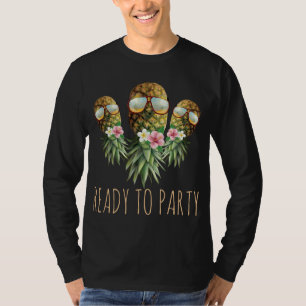 Camiseta Listo Para El Fiesta Swinger Al Abajo De La Piña S