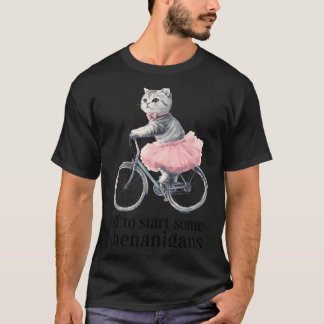 Camiseta Listo Para Empezar Algunas Travesuras Gato Diverti