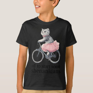 Camiseta Listo Para Empezar Algunas Travesuras Gato Diverti