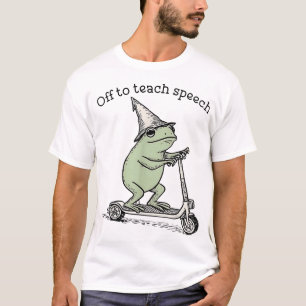 Camiseta Listo para enseñar habla Terapeuta del habla Rana