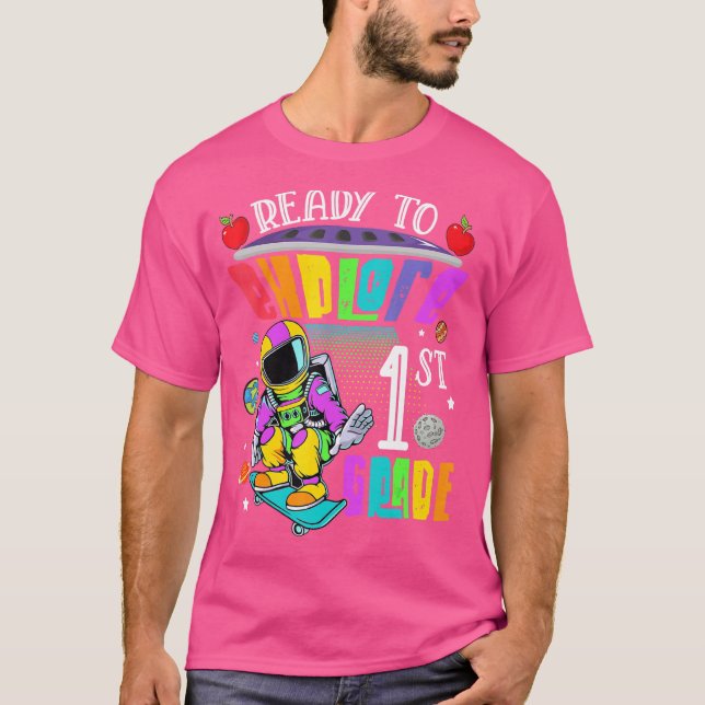 Camiseta Listo Para Explorar El Astronauta De Primer Grado (Anverso)