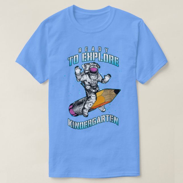Camiseta Listo para explorar el jardín de infantes agitando (Diseño del anverso)