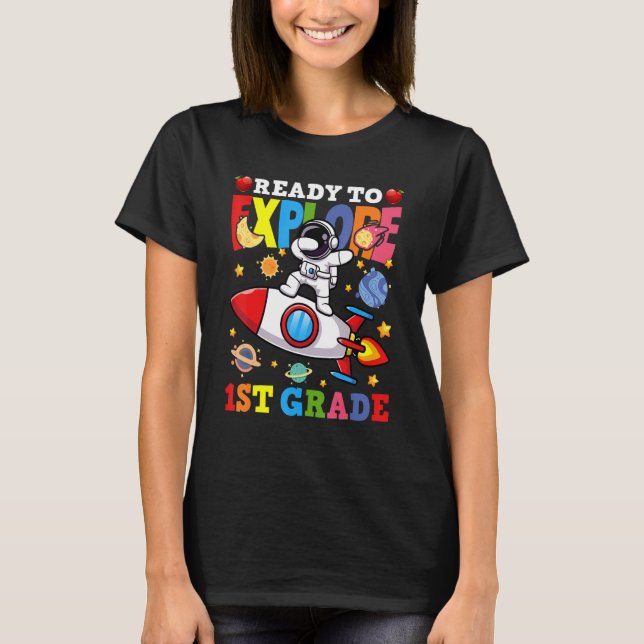 Camiseta Listo Para Explorar El Primer Grado De Vuelta Al A (Anverso)