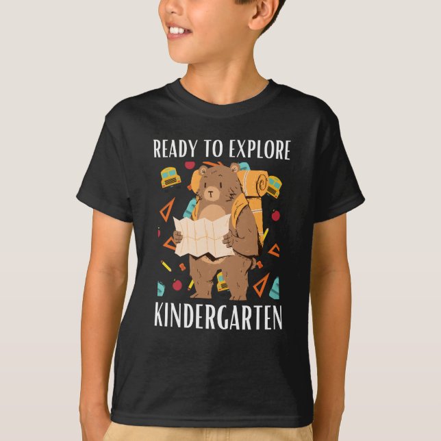 Camiseta Listo para explorar jardín de infancia (Anverso)