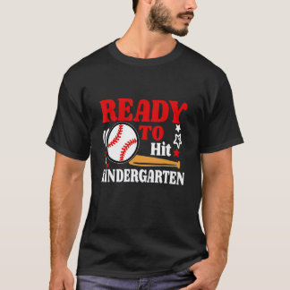 Camiseta Listo Para Golpear Maestro De Béisbol De Kindergar