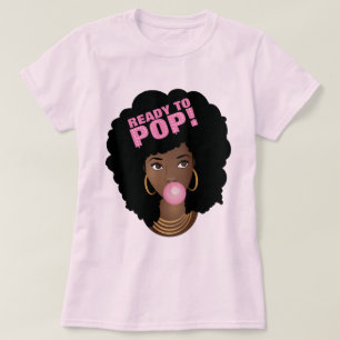 Camiseta Listo para hacer pop (Baby Shower): purga rosa