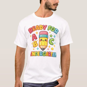 Camiseta Listo para Kinder Cuti Lápiz Arcoíris ABC